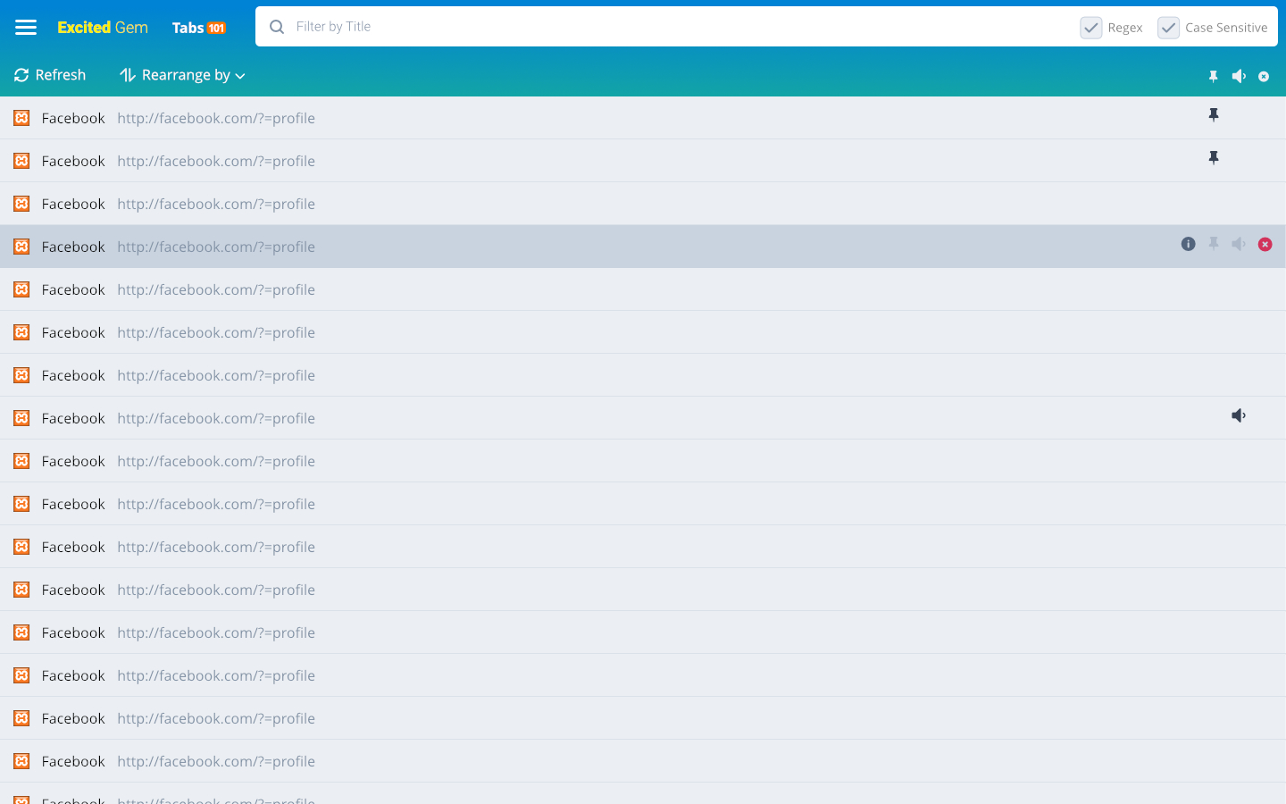 Excited Gem Compact Sidebar Layout